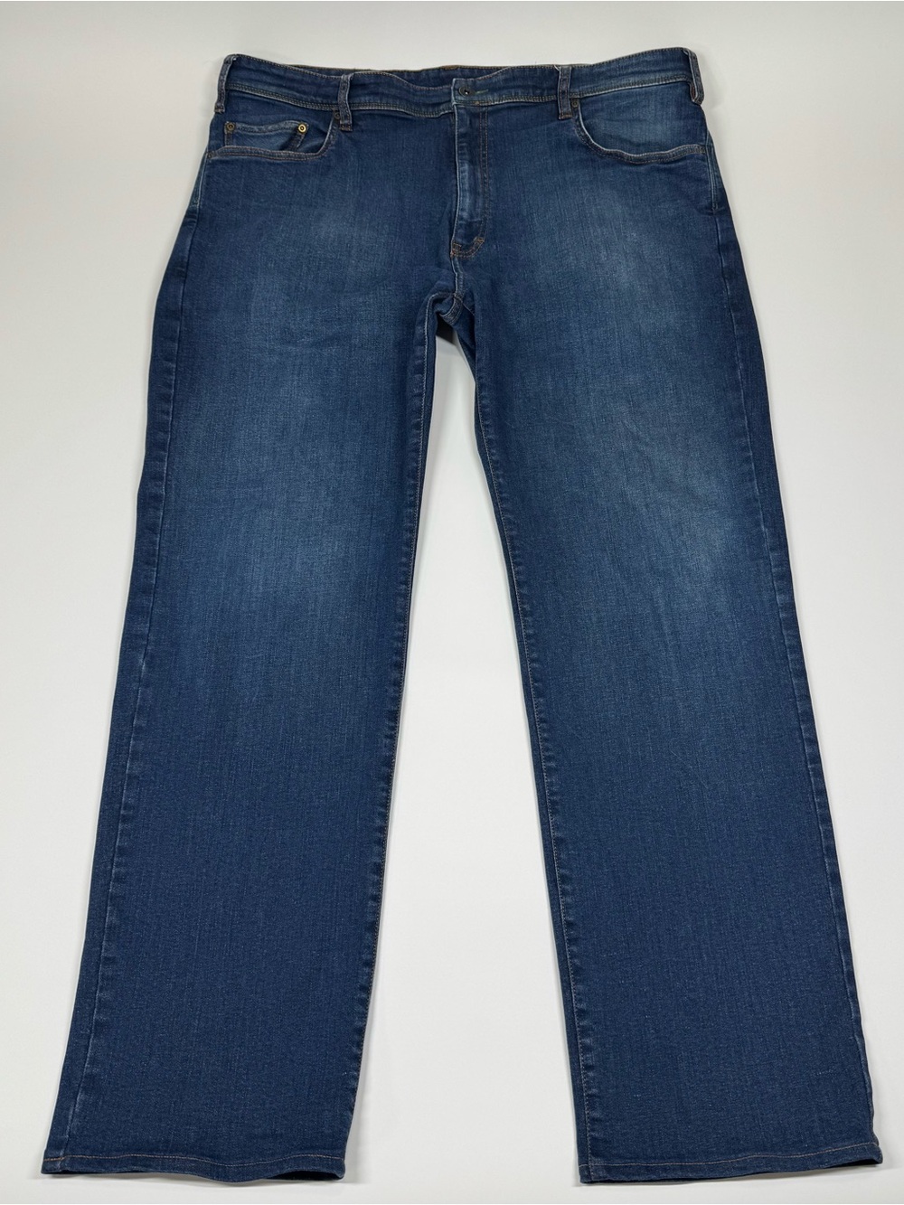 Orvis Jeans Mens 40x32 Blue Denim Straight Leg Stretch Five Pocket Casual